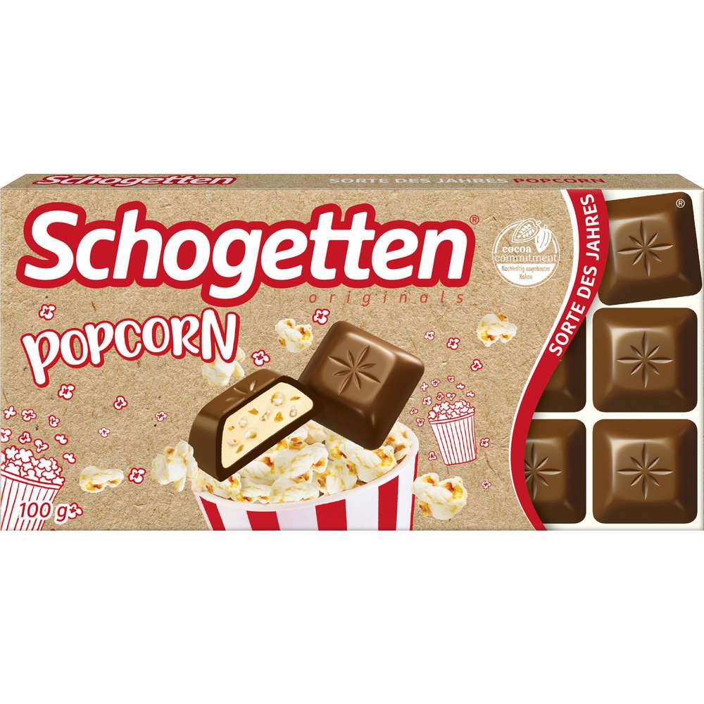 Produktabbildung Schogetten Tafelschokolade, Popcorn