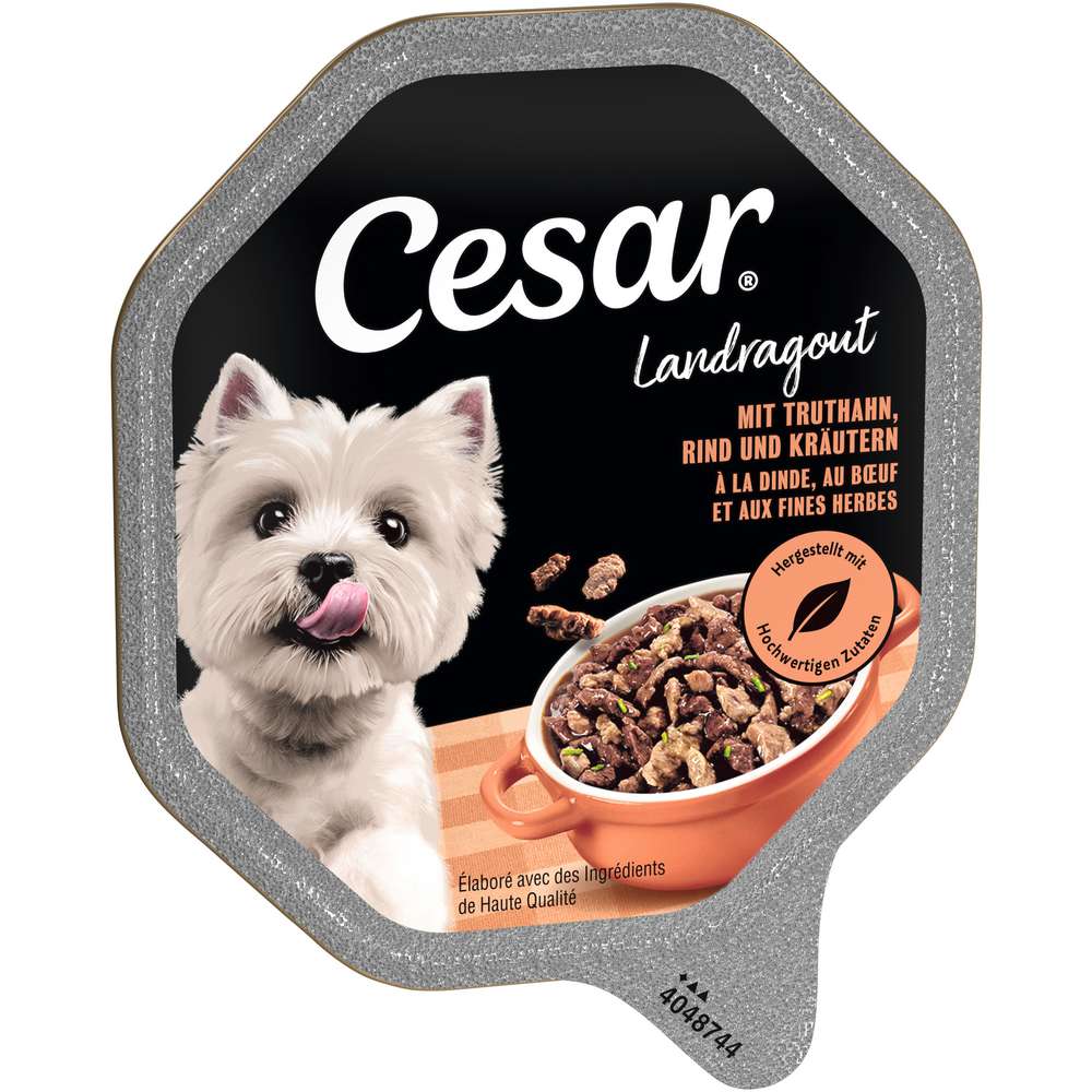 Produktabbildung Cesar Hunde-Nassfutter, Pute/Rind