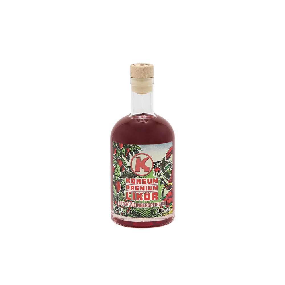 Produktabbildung Konsum Premium Roter Weinbergpfirsichlikör 18%