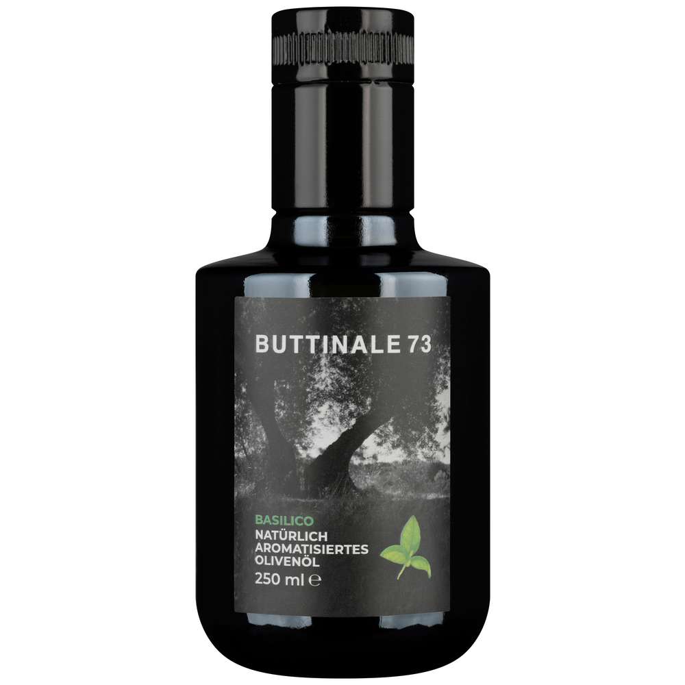 Produktabbildung Buttinale 73 Olivenöl mit Basilikum Aromatisiert