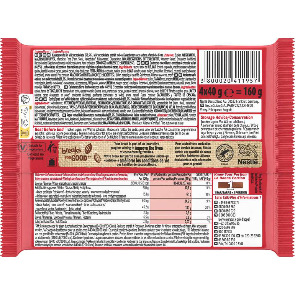 Produktabbildung Nestle Kit Kat Chunky Milk 