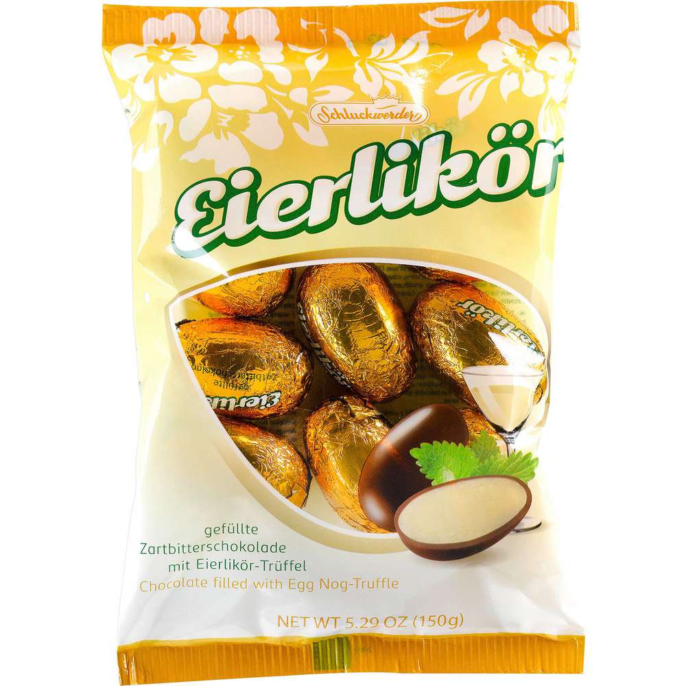 Produktabbildung Schluckwerder Eierlikör-Eier in Zartbitterschokolade