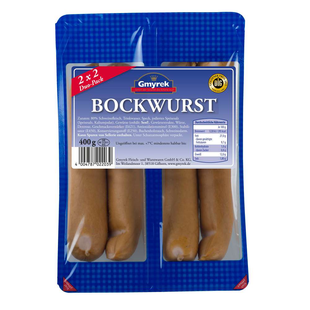 Produktabbildung Gmyrek Bockwurst Duo