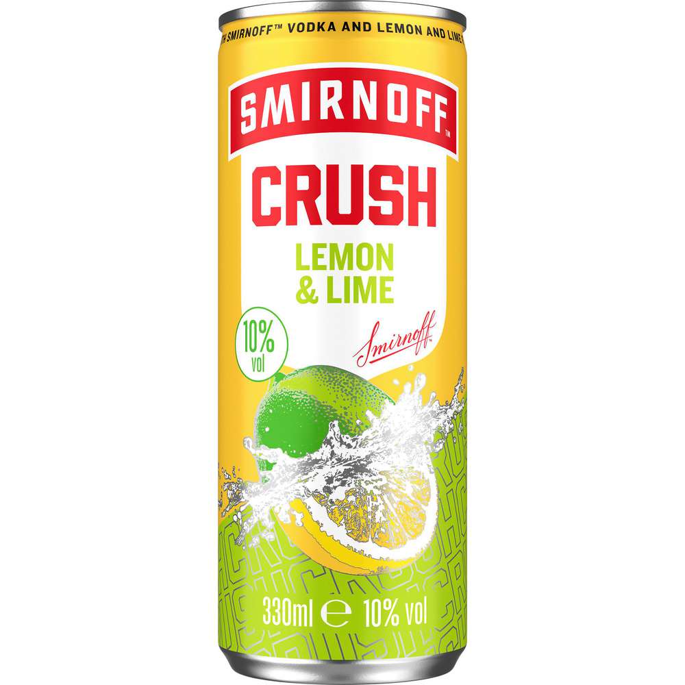 Produktabbildung Smirnoff Vodka Mixgetränk, Crush Lemon & Lime 10 %