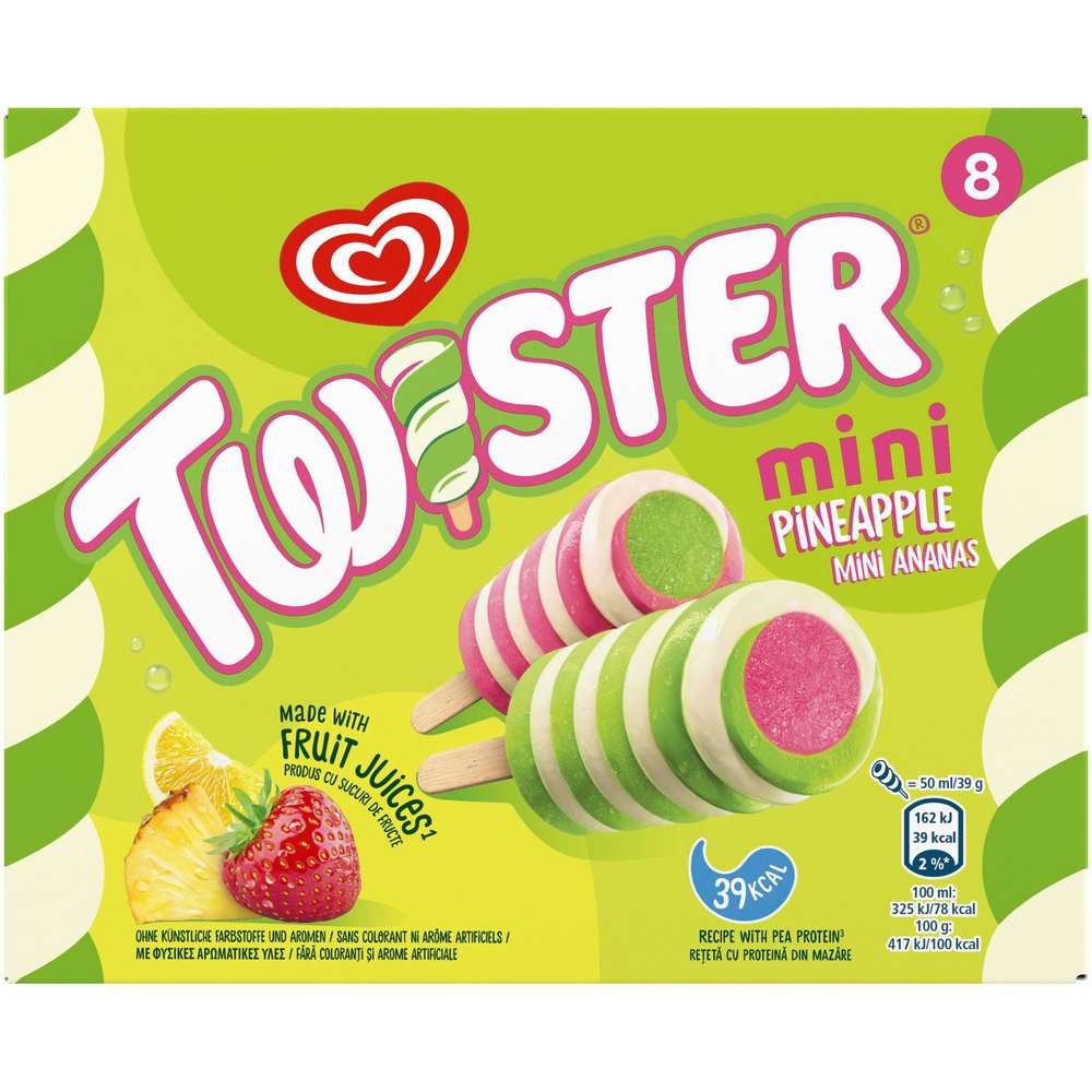 Produktabbildung Langnese Stiel-Eis, Twister Mini Pineapple