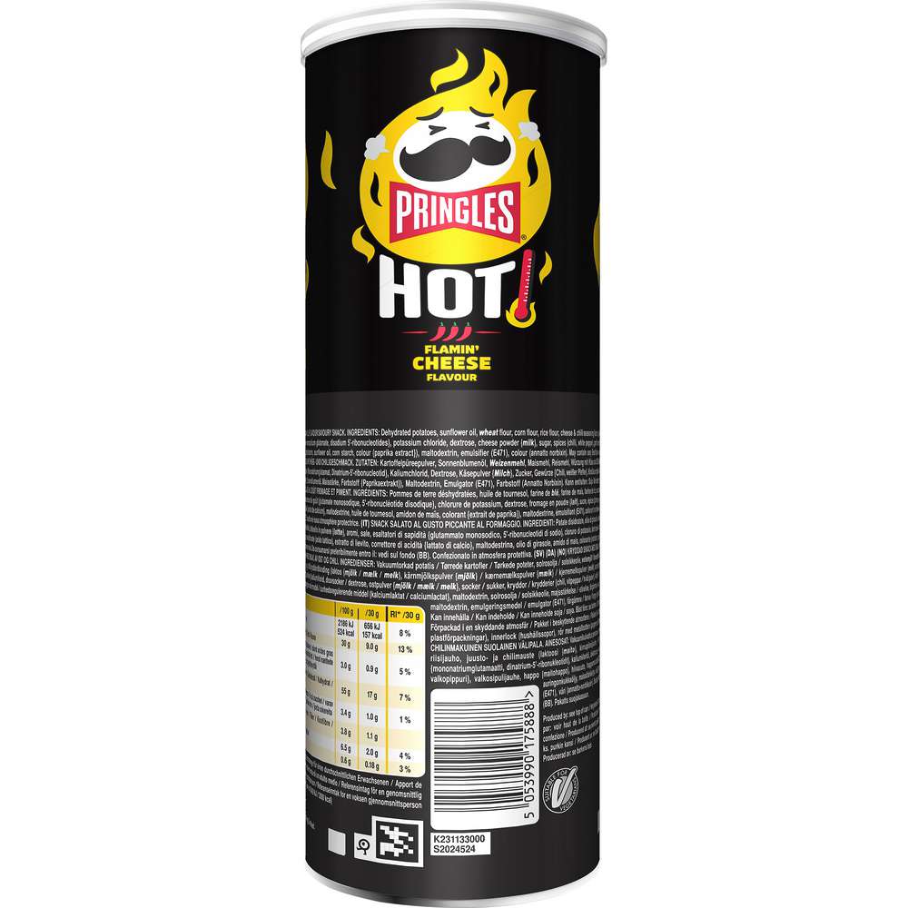 Produktabbildung Pringles Chips, Hot Flamin' Cheese 