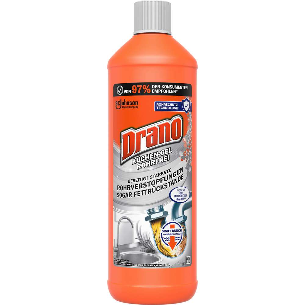Produktabbildung Drano Rohrreiniger, Küchen-Gel Rohrfrei