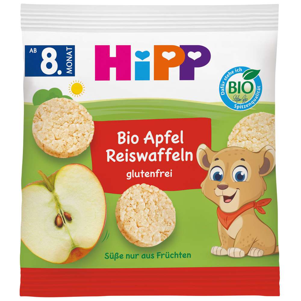 Produktabbildung Hipp Bio Baby Reiswaffeln, Apfel