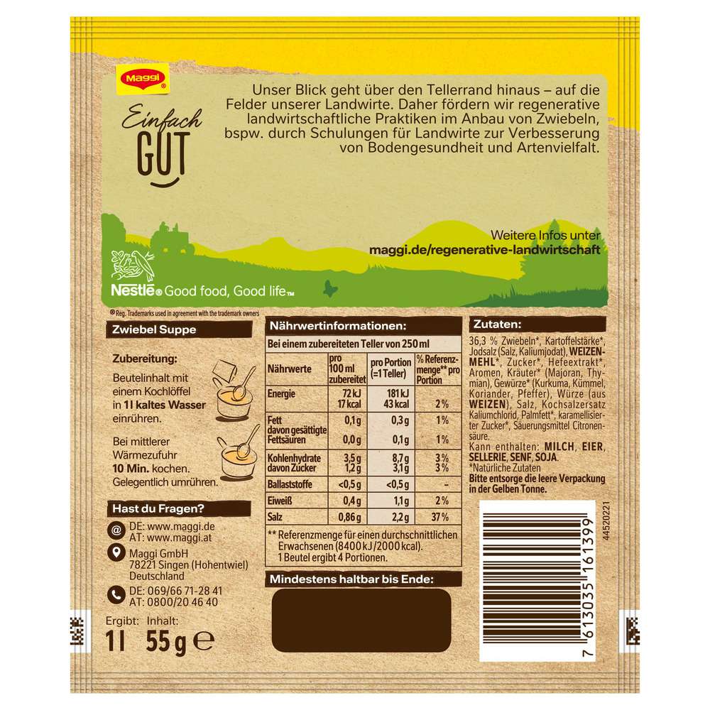 Produktabbildung Maggi Guten Appetit Suppe, Zwiebel
