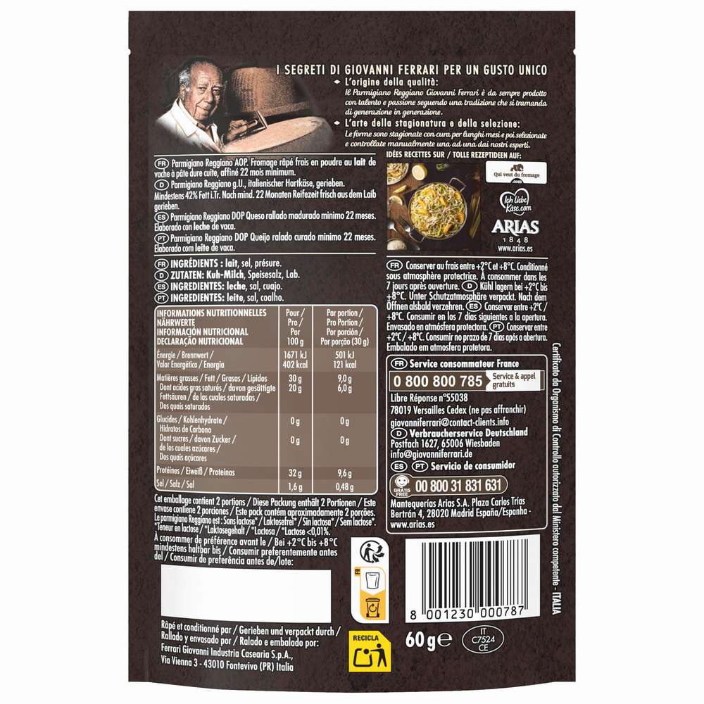 Produktabbildung Giovanni Ferrari Parmesankäse Parmigiano Reggiano, Pulver