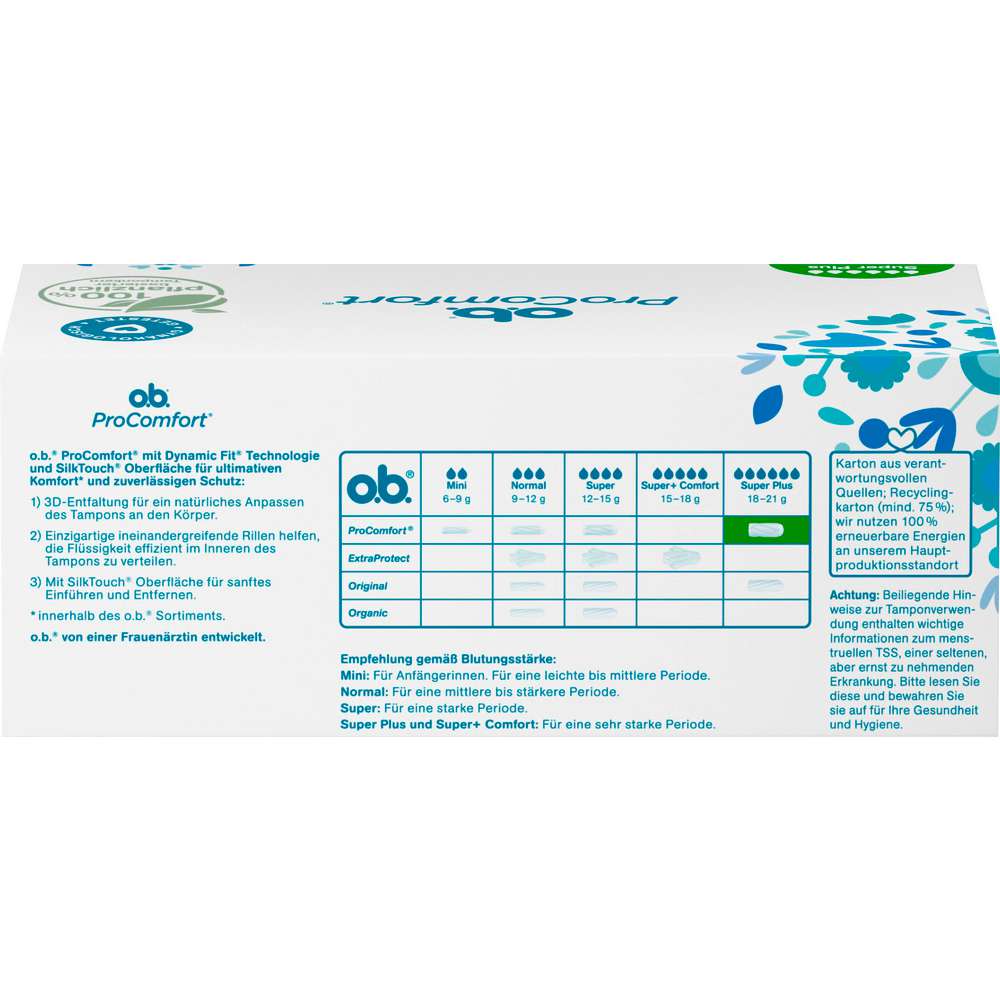 Produktabbildung o.b. Tampons ProComfort, Super Plus