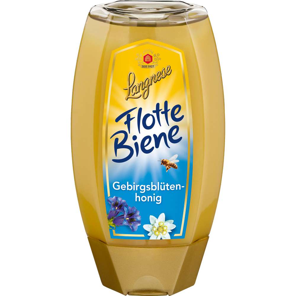 Produktabbildung Langnese Flotte Biene Gebirgsblütenhonig, cremig