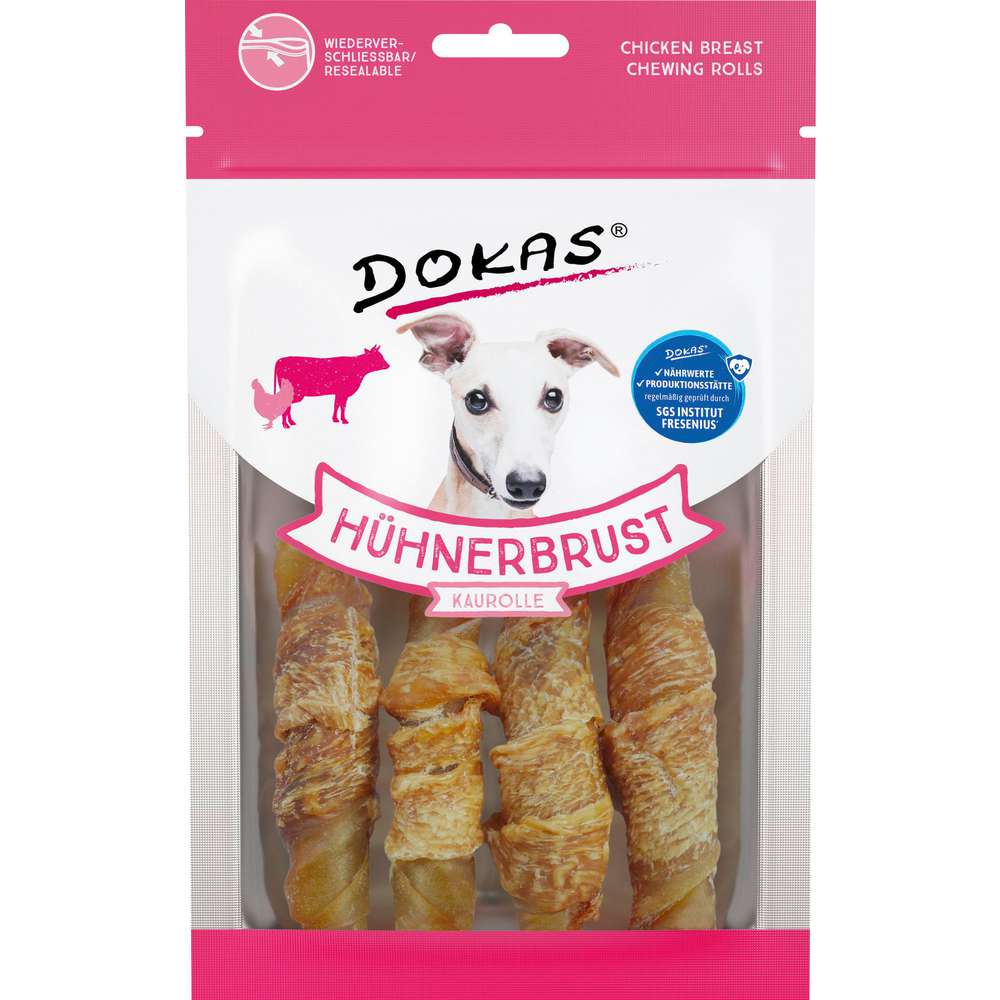 Produktabbildung Dokas Hunde-Snack Kaurolle, Hühnerbrust