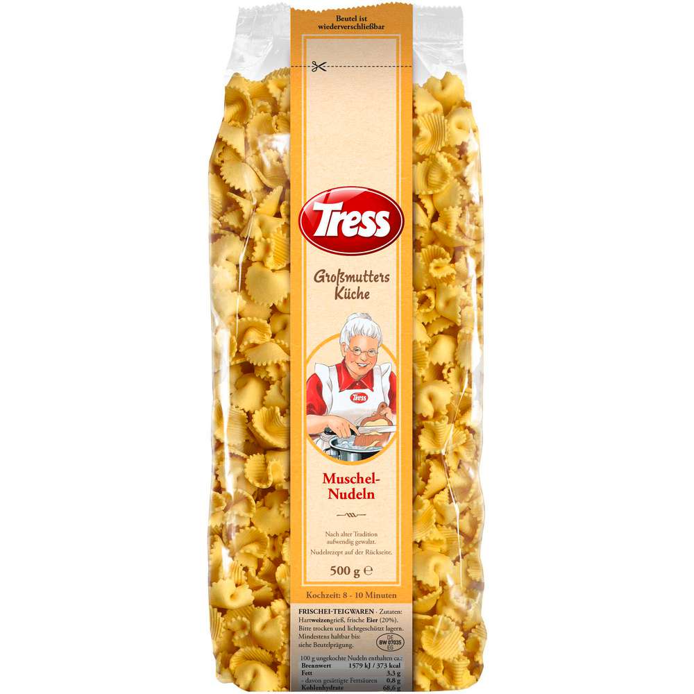 Produktabbildung Tress Muschel-Nudeln