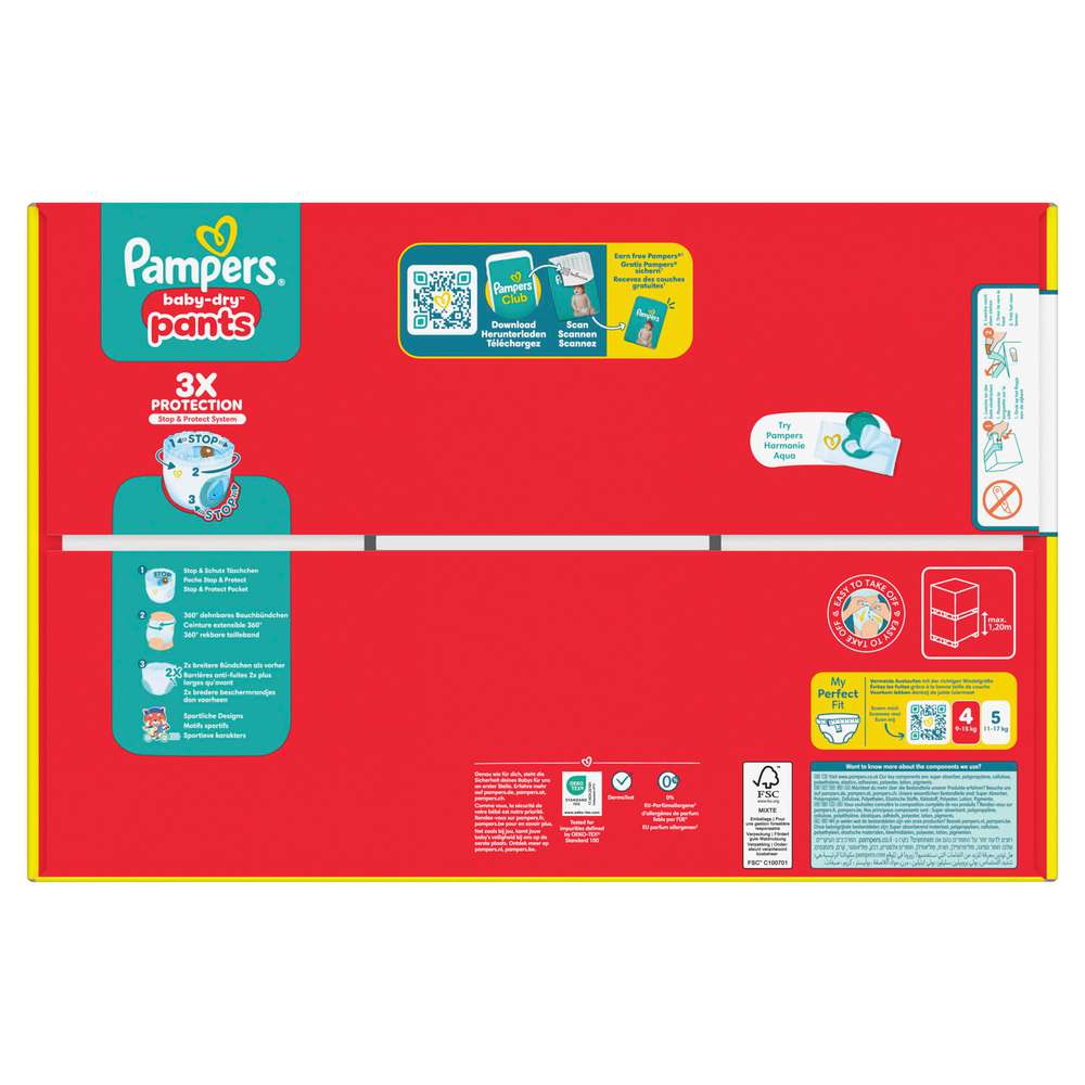 Produktabbildung Pampers Baby Pants Baby Dry Gr.4 Maxi 9-15kg, Big Pack