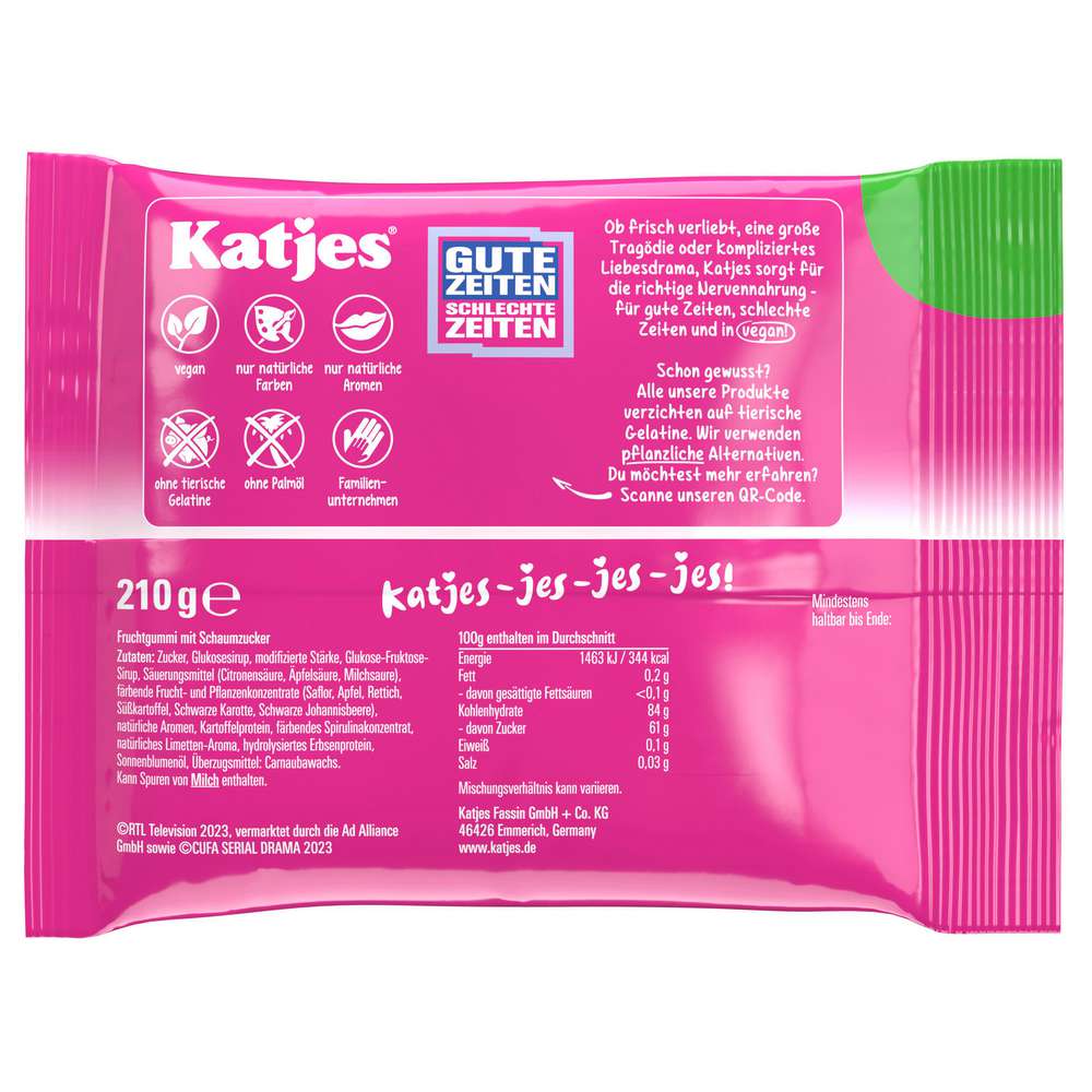 Produktabbildung Katjes Fruchtgummi GZSZ, vegan