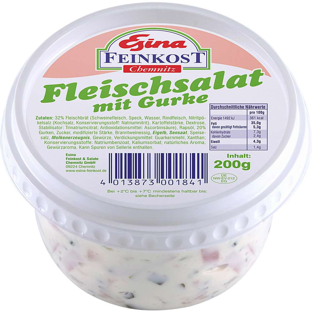 Produktabbildung Esina Fleischsalat mit Gurke