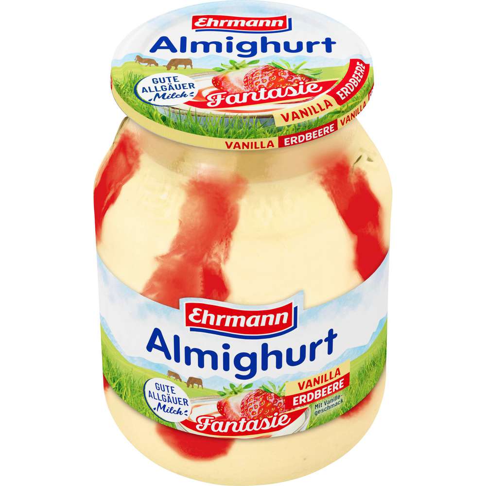 Produktabbildung Ehrmann Joghurt Almighurt, Vanille-Erdbeere