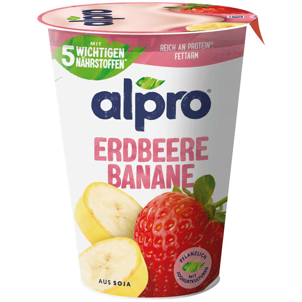 Produktabbildung Alpro Soja-Joghurtalternative, Erdbeere-Banane