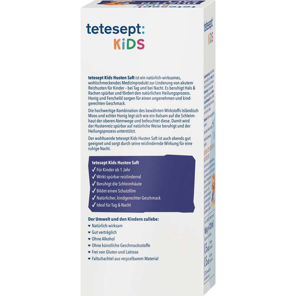 Produktabbildung tetesept Hustensaft Kids