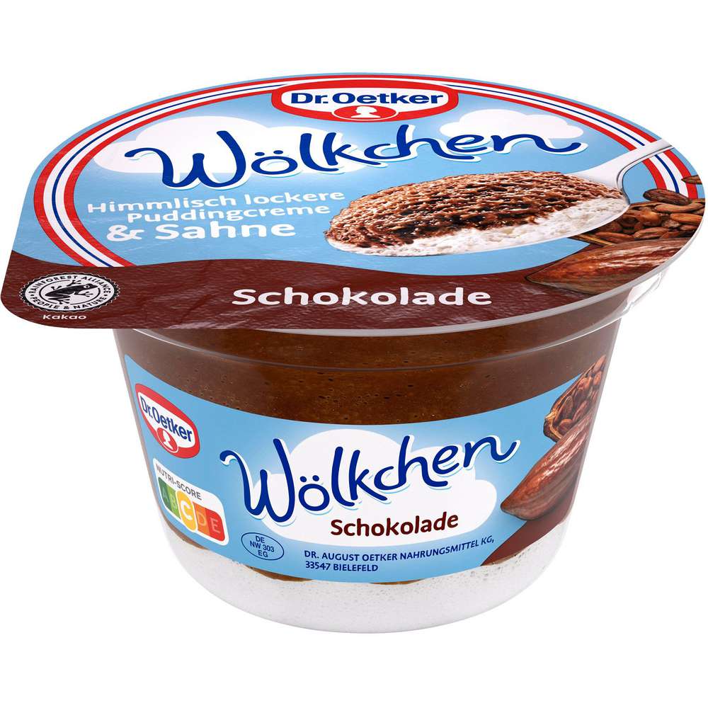 Produktabbildung Dr. Oetker Puddingcreme Wölkchen, Schokolade