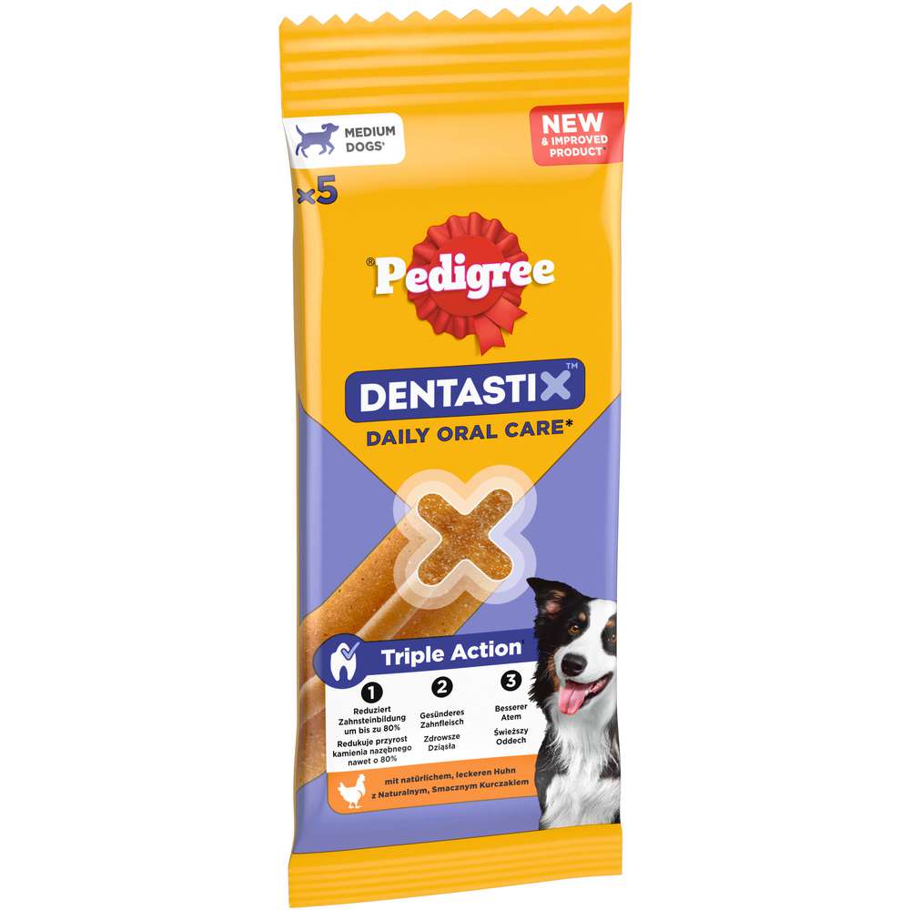 Produktabbildung Pedigree Hunde-Snack, Dentastix Kaustangen, Daily Oral Care, medium