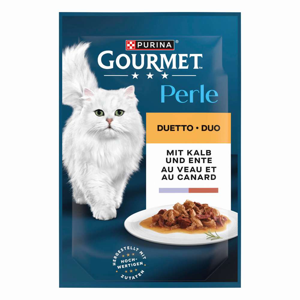 Produktabbildung Purina Katzen-Nassfutter Gourmet Perle Duo, Kalb/Ente