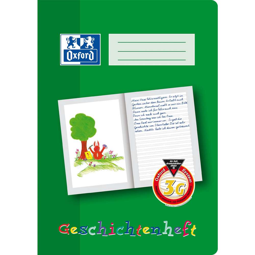 Produktabbildung Oxford Schreiblernheft A4, Lin 3G, 16 Blatt