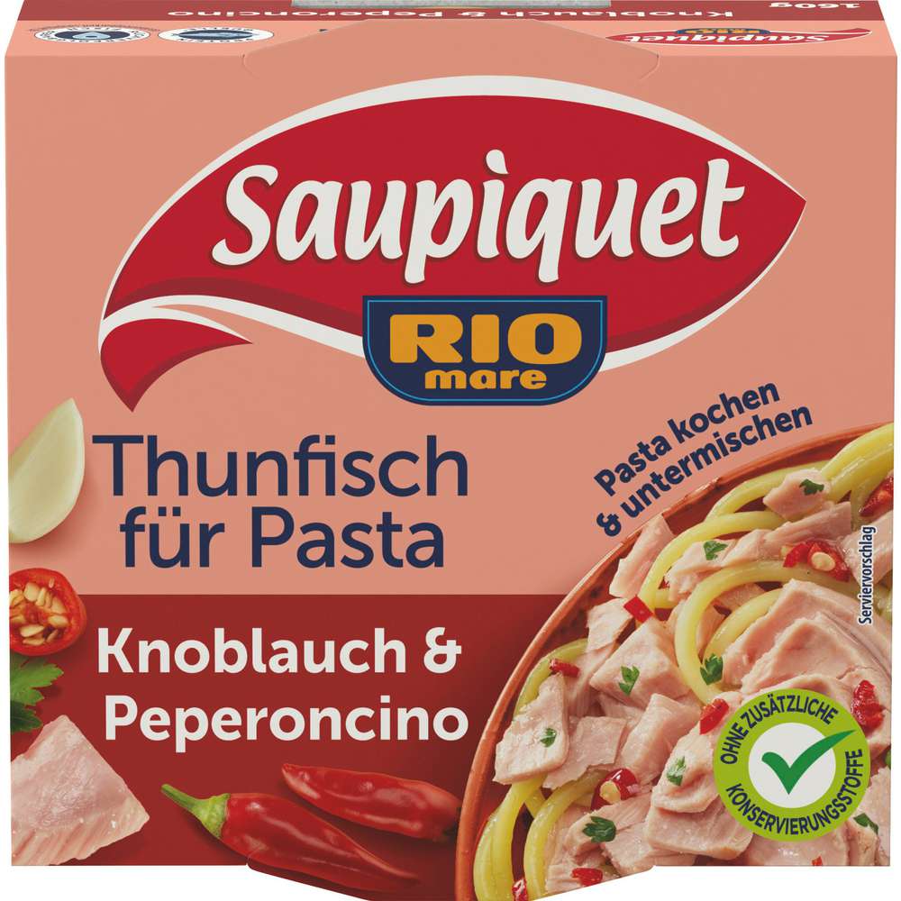 Produktabbildung Saupiquet Thunfisch für Pasta, Knoblauch & Peperocino