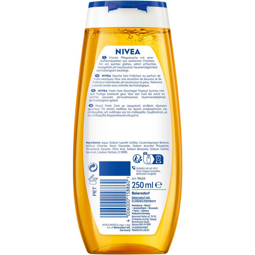 Produktabbildung Nivea Duschgel Tropical Sunrise, Exotische Früchte