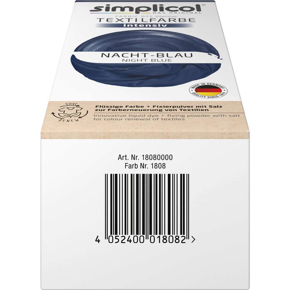 Produktabbildung simplicol Textilfarben intensiv, Nacht-Blau