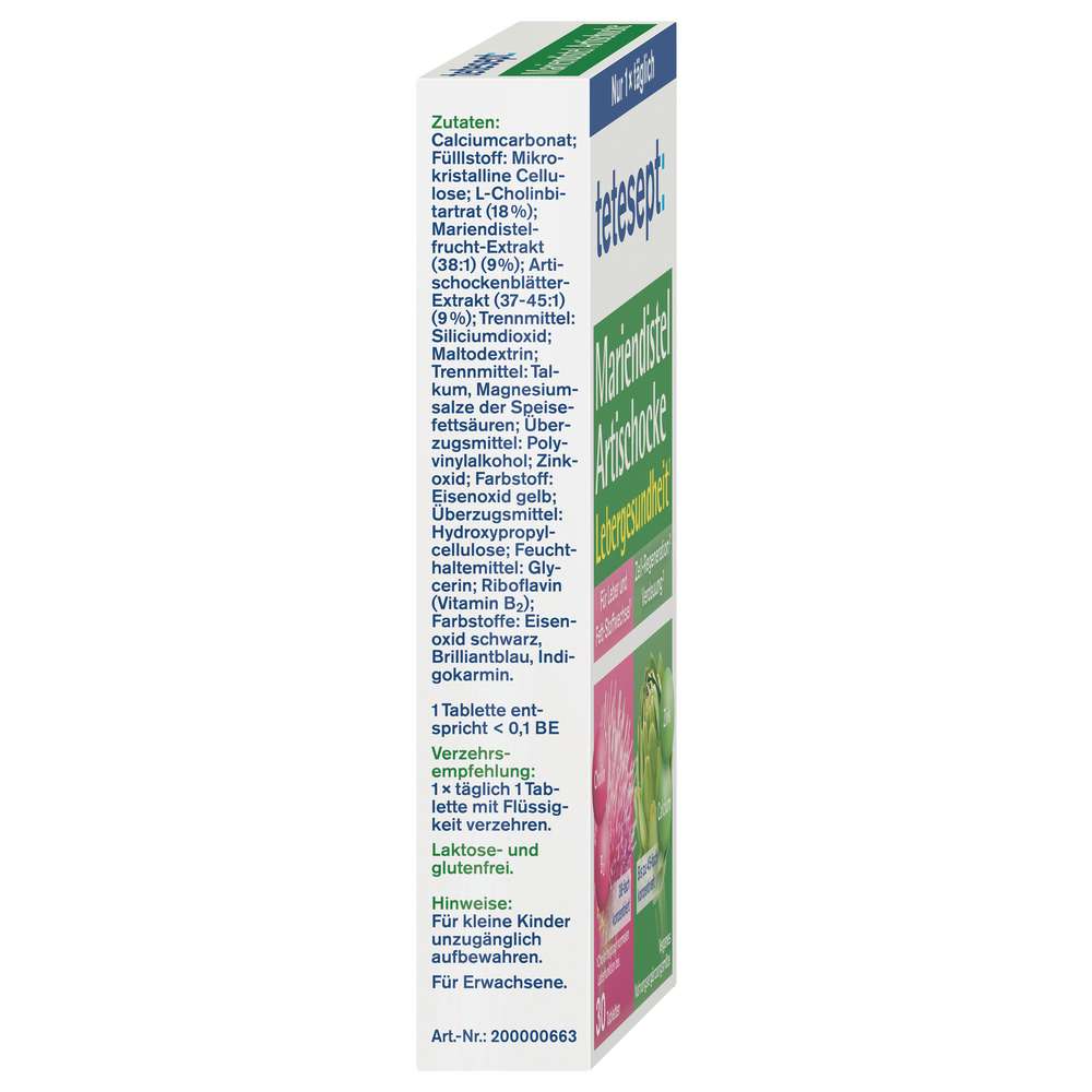 Produktabbildung tetesept Mariendistel-Artischocke Lebergesundheit