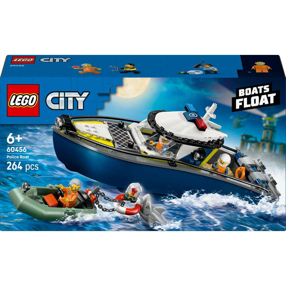 Produktabbildung Lego LEGO City Verfolgungsjagd im Polizeiboot 60456