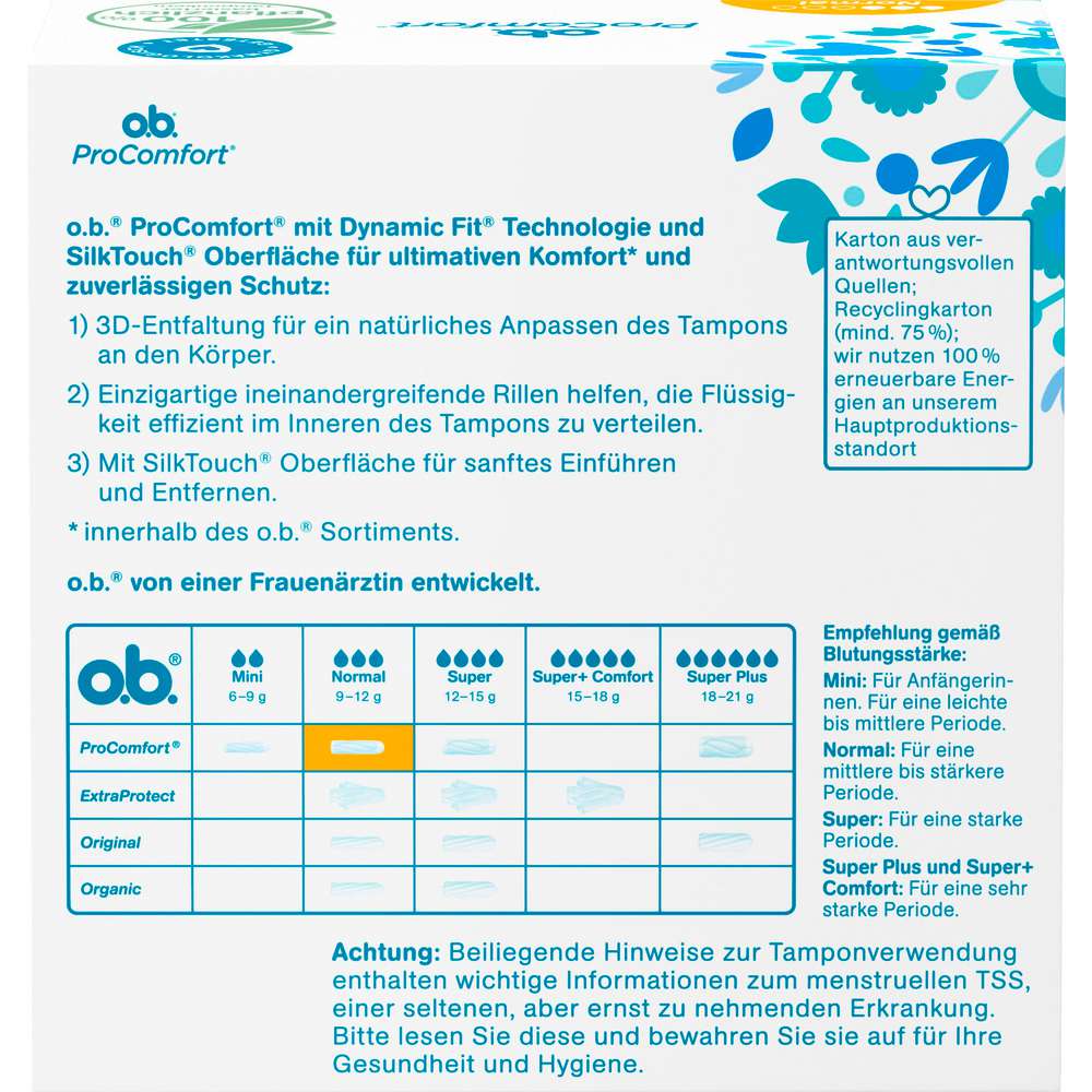 Produktabbildung o.b. Tampons ProComfort, Normal