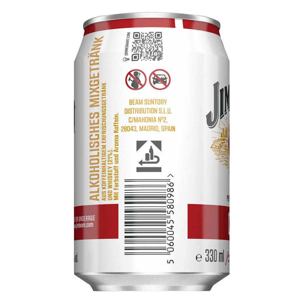 Produktabbildung Jim Beam Bourbon Whisky & Cola Mix 10%