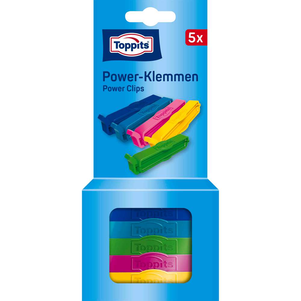 Produktabbildung Toppits Verschluss-Klemmen Power Klemmen, 5 Stück