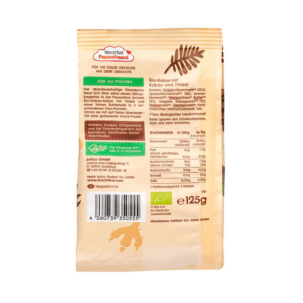 Produktabbildung Fruchtbar Bio-Dino-Kekse Kakao/Dinke