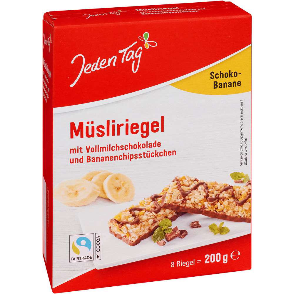 Produktabbildung Jeden Tag Müsliriegel, Schoko-Banane