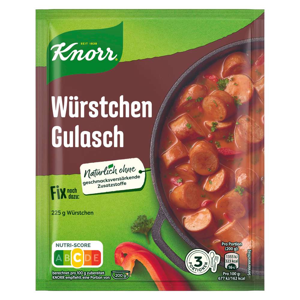 Produktabbildung Knorr Fix Würzmischung Würstchen Gulasch