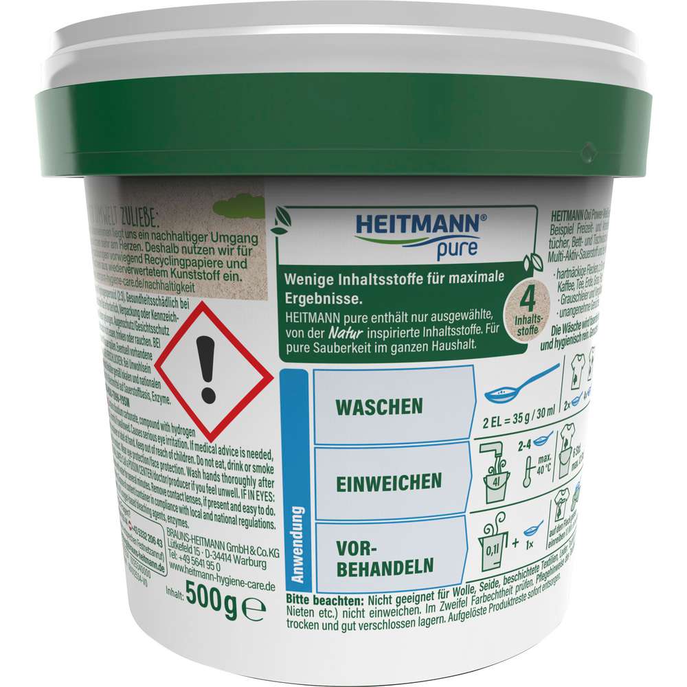 Produktabbildung Heitmann Fleckenentferner Oxi Power-Weiss