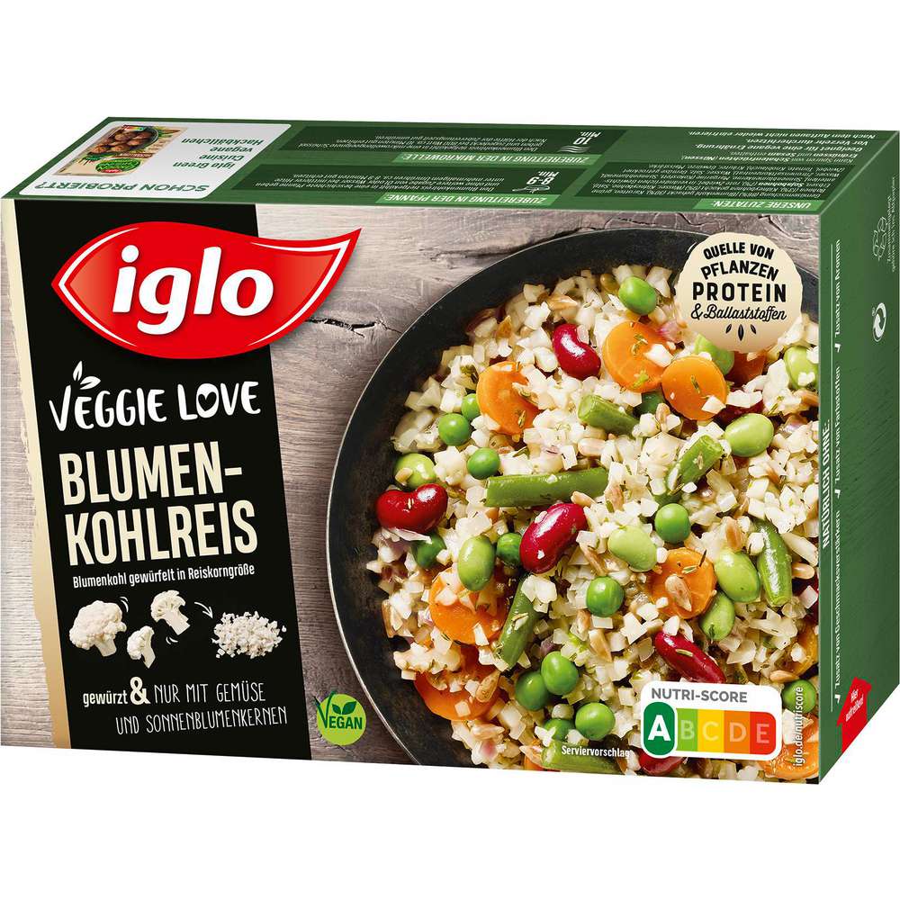 Produktabbildung Iglo Veggie Love Blumenkohlreis tiefgekühlt