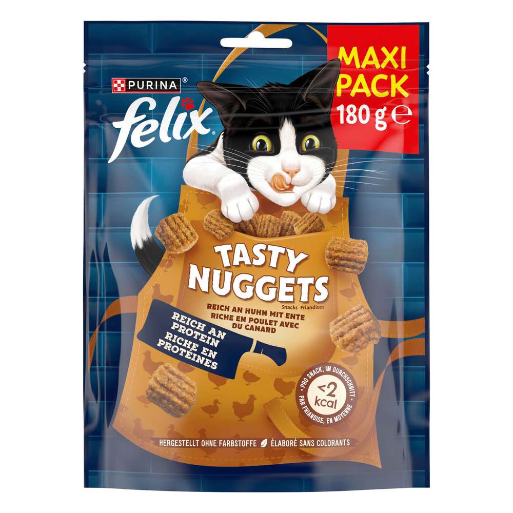 Produktabbildung Felix Katzen-Snack Tasty Nuggets. Huhn/Ente