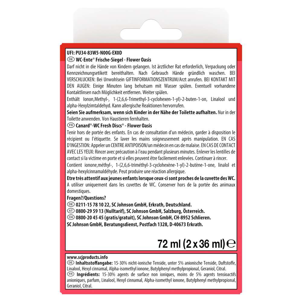 Produktabbildung WC Ente Duftspüler Frische-Siegel Nachfüller, Blüten-Oase
