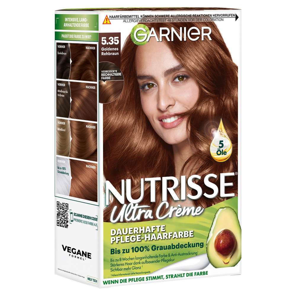 Produktabbildung Garnier Haarfarbe Nutrisse, 5.35 Goldenes Rehbraun