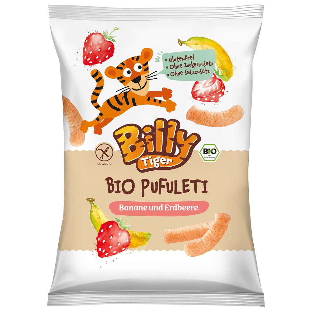 Produktabbildung Billy Tiger Bio Pufuleti Banane/Erdbeere