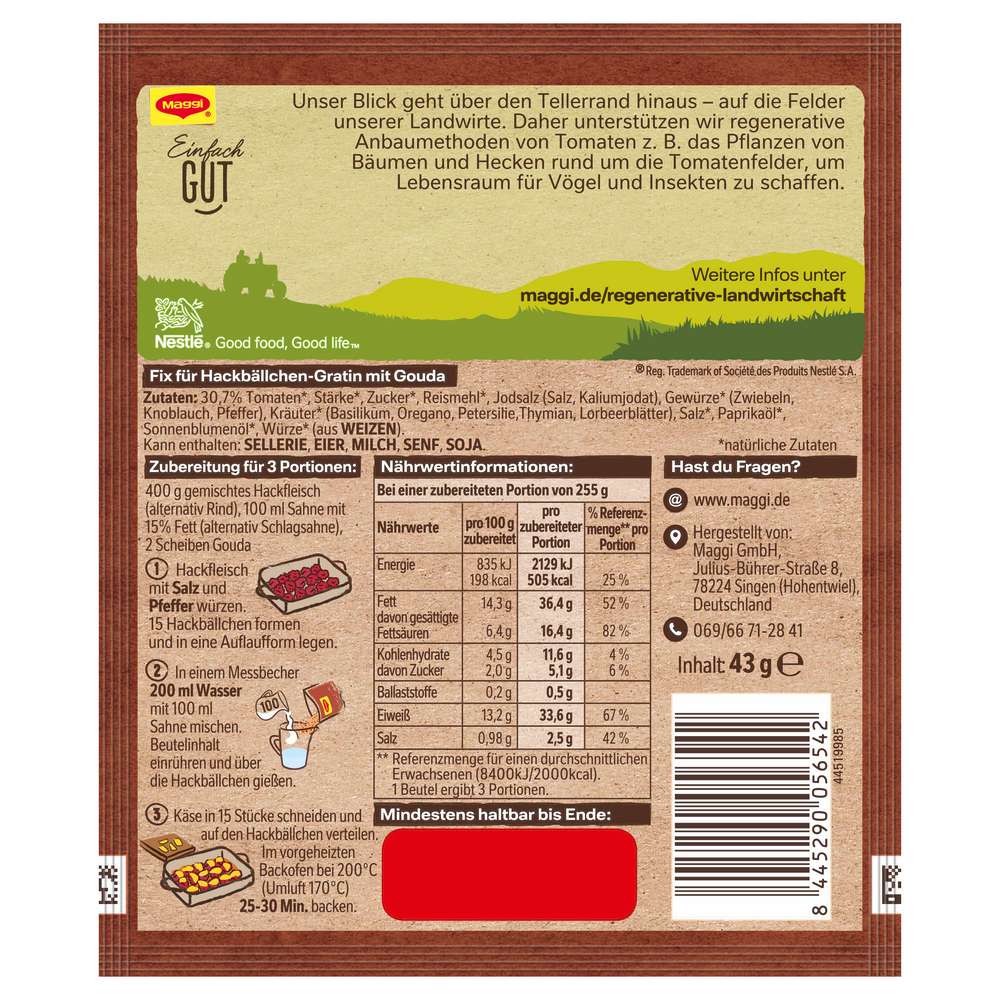 Produktabbildung Maggi Ofen-Bällchen mit Gouda