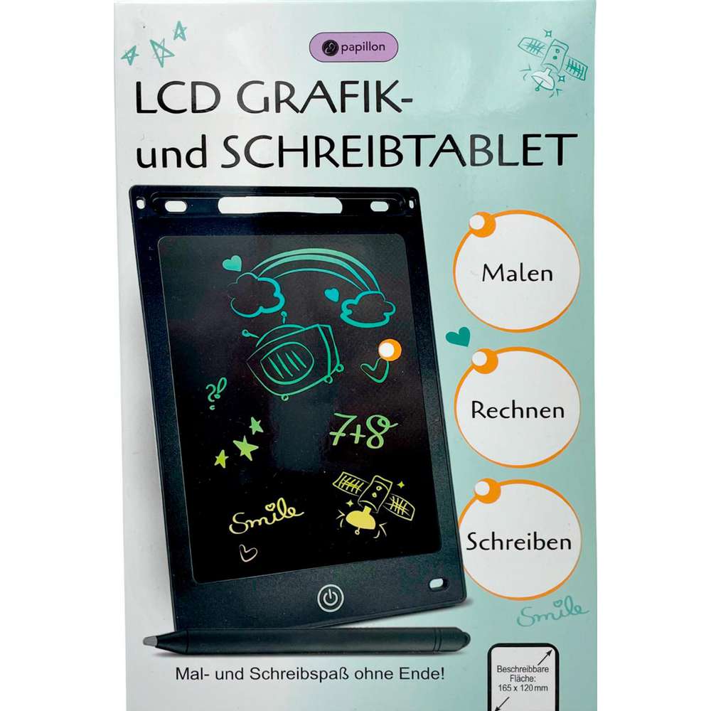 Produktabbildung papillon LCD-Schreibtafel, schwarz