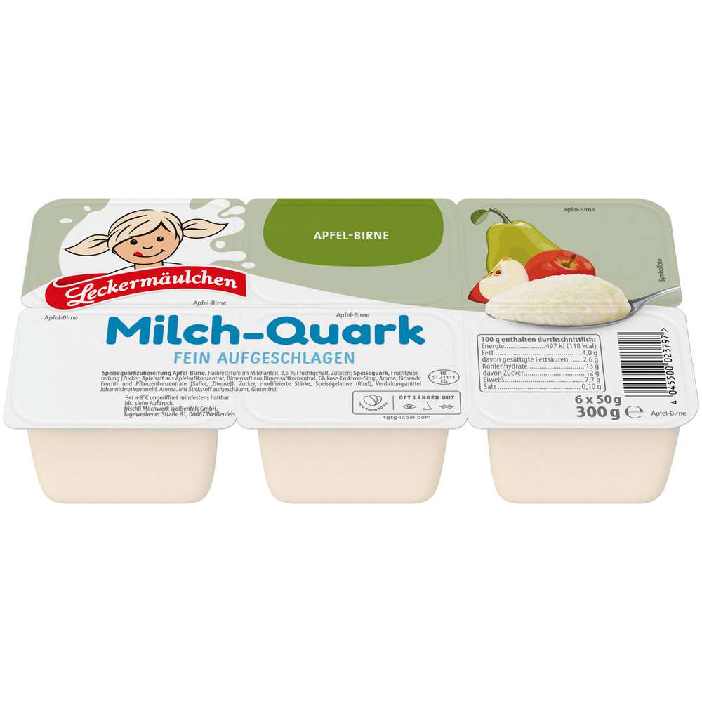 Produktabbildung Leckermäulchen Milch-Quark Minis, Apfel-Birne