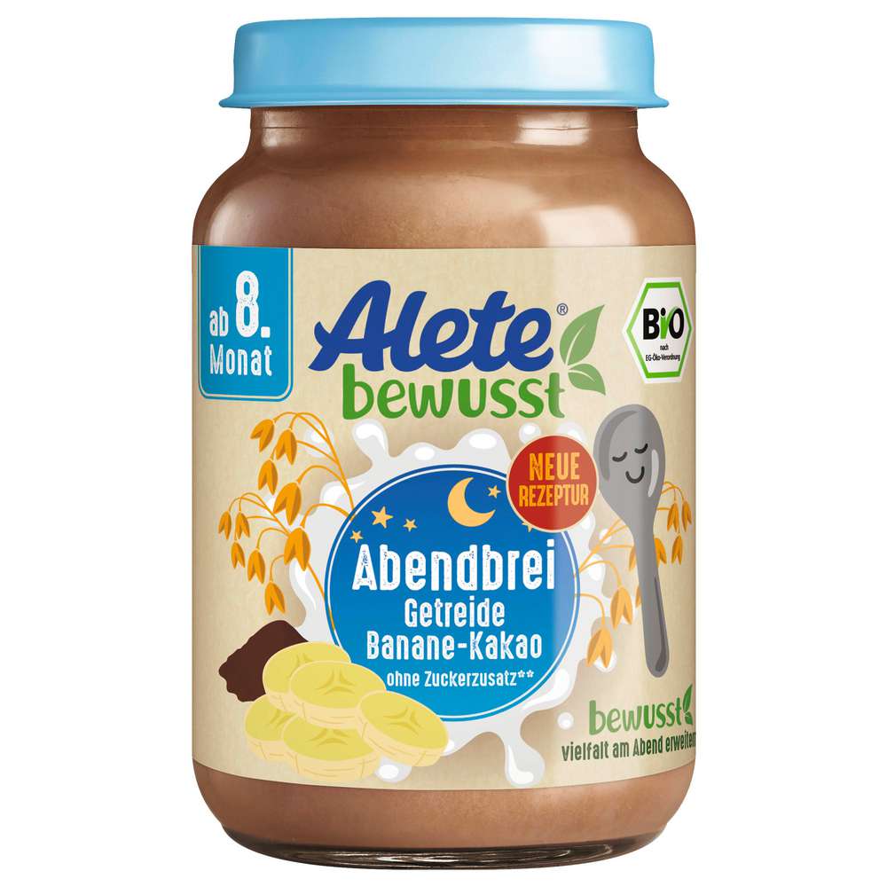Produktabbildung Alete Abendbrei, Getreide/Banane/Kakao