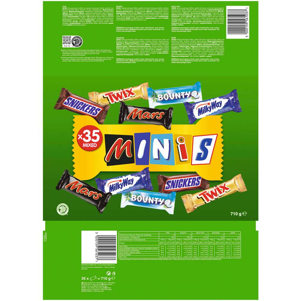 Produktabbildung Mars Mixed Minis Schokoriegel